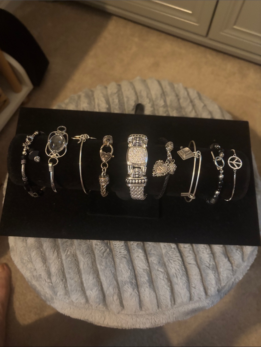 Silver Tone Women's Bracelet Set - Multi-Style bracelets. VTN